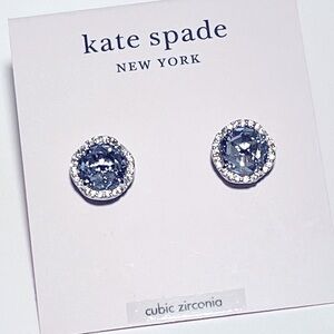 ♠️ kate spade THAT SPARKLE Pave Round Large Studs Earrings in Sapphire